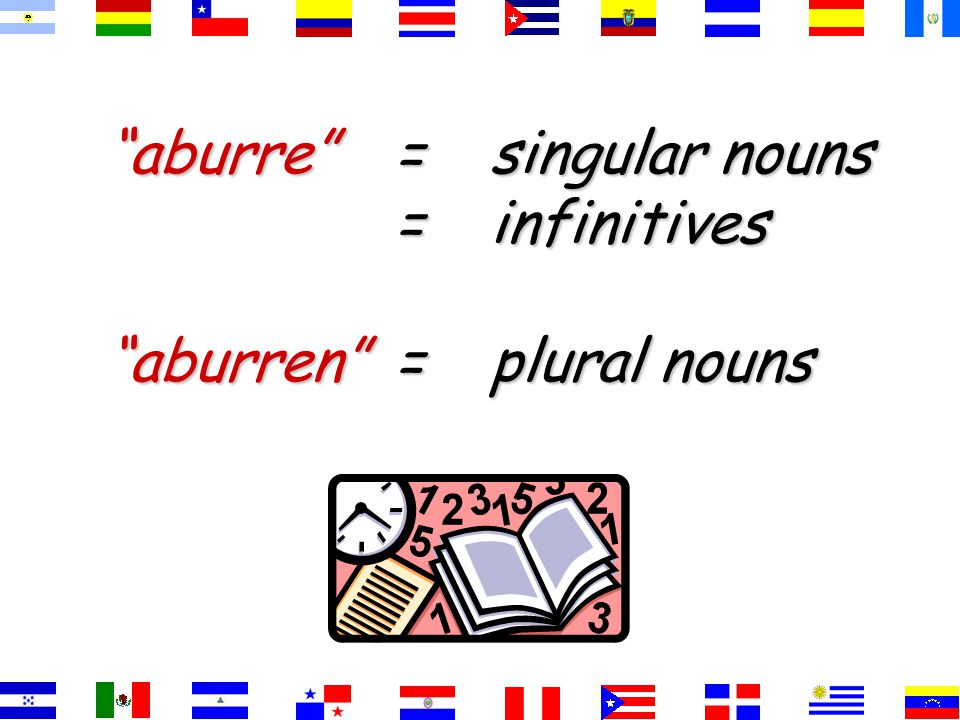 interesa =singular nouns =infinitives interesan =plural nouns