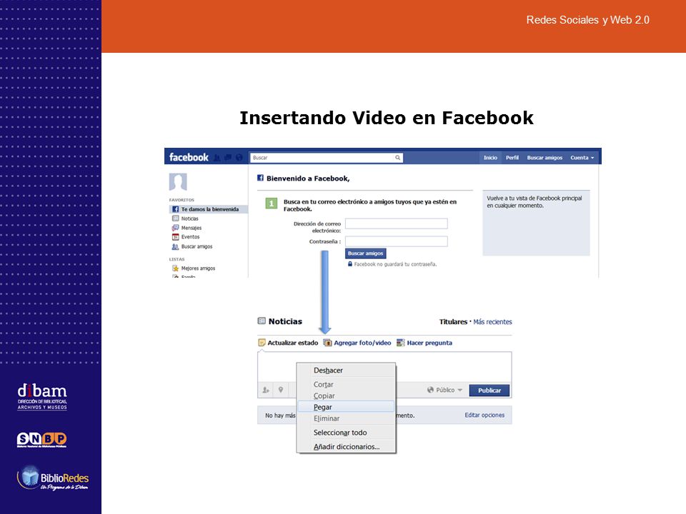 Insertando Video en Facebook Redes Sociales y Web 2.0