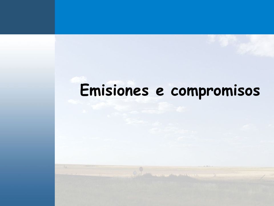 Emisiones e compromisos