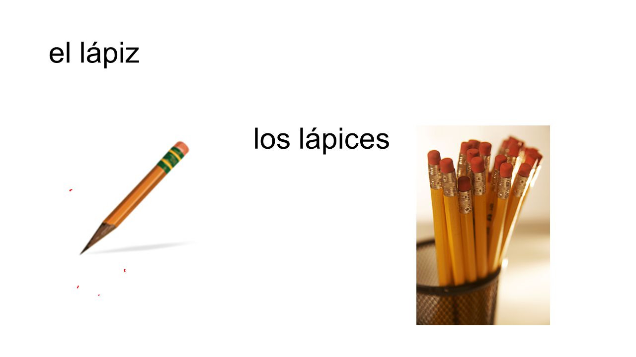 el lápiz los lápices