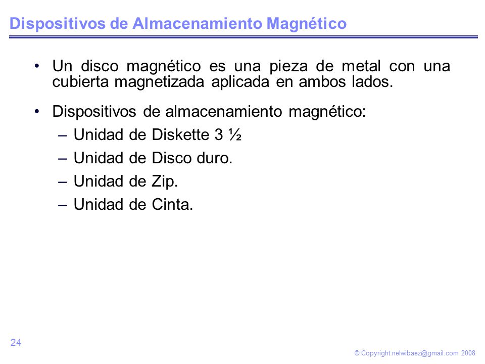 © Copyright Un disco magnético es una pieza de metal con una cubierta magnetizada aplicada en ambos lados.