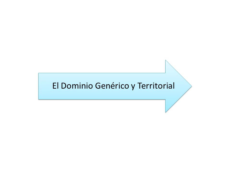El Dominio Genérico y Territorial