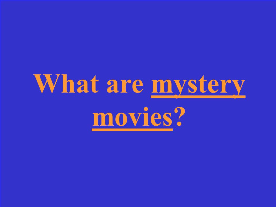 Las películas de misterio