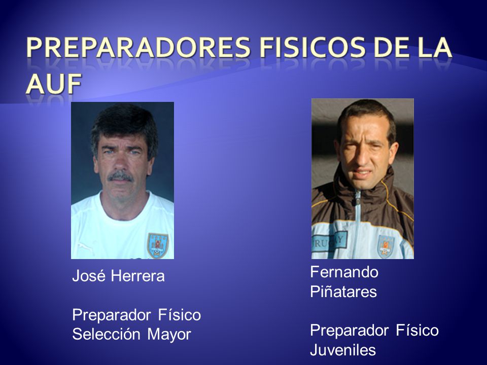 José Herrera Preparador Físico Selección Mayor Fernando Piñatares Preparador Físico Juveniles