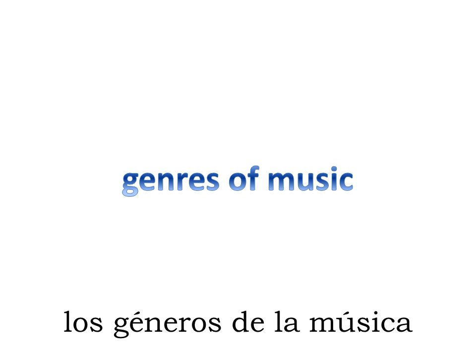 los géneros de la música