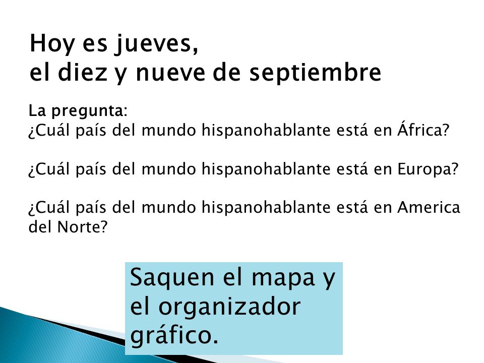 La pregunta: ¿Cuál país del mundo hispanohablante está en África.
