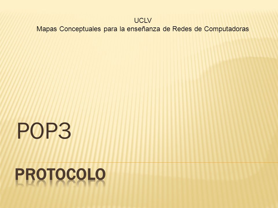 POP3 UCLV Mapas Conceptuales para la enseñanza de Redes de Computadoras