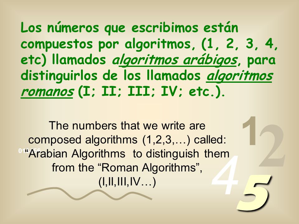 013456… LOS NÚMEROS The Numbers! !