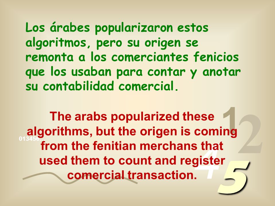 Los números que escribimos están compuestos por algoritmos, (1, 2, 3, 4, etc) llamados algoritmos arábigos, para distinguirlos de los llamados algoritmos romanos (I; II; III; IV; etc.).