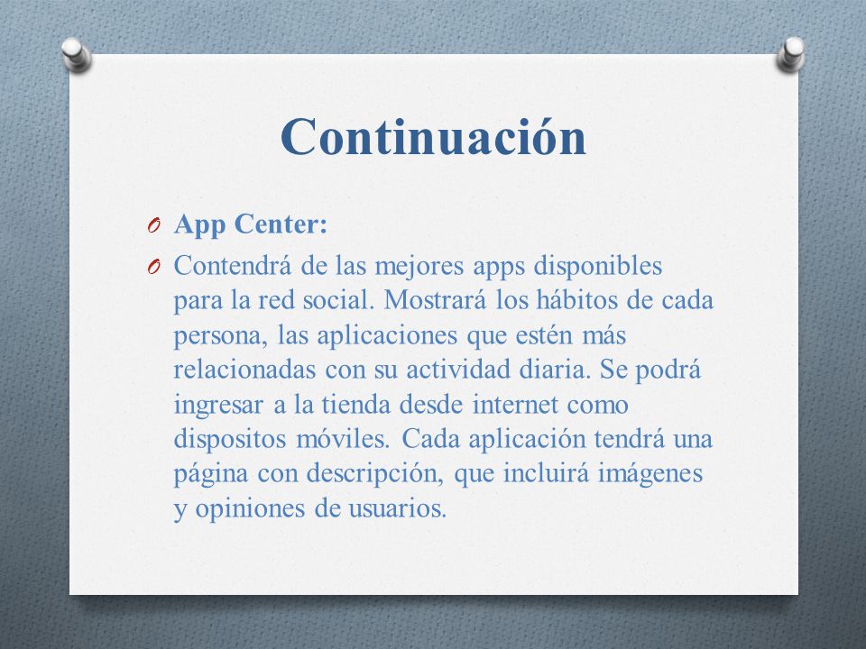 Continuación O App Center: O Contendrá de las mejores apps disponibles para la red social.