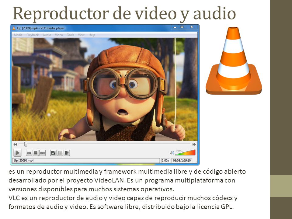 Reproductor de video y audio es un reproductor multimedia y framework multimedia libre y de código abierto desarrollado por el proyecto VideoLAN.