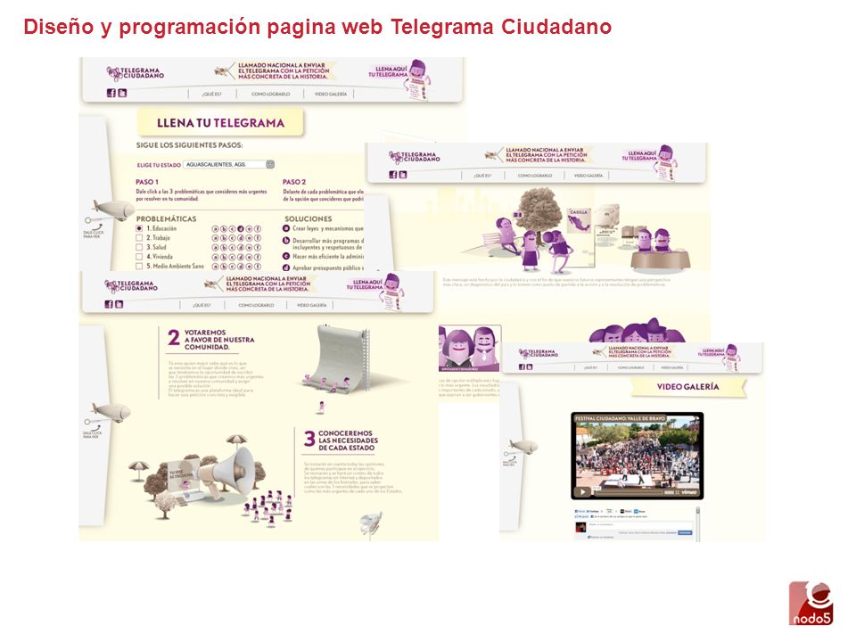 Diseño y programación pagina web Telegrama Ciudadano
