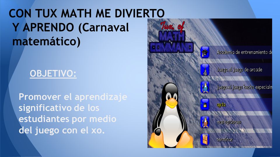 DESCARGAR E INSTALAR TUXMATH 