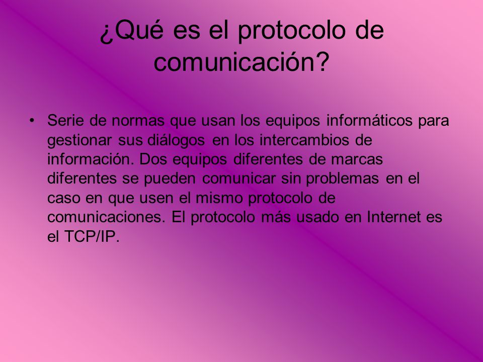 ¿Qué es el protocolo de comunicación.