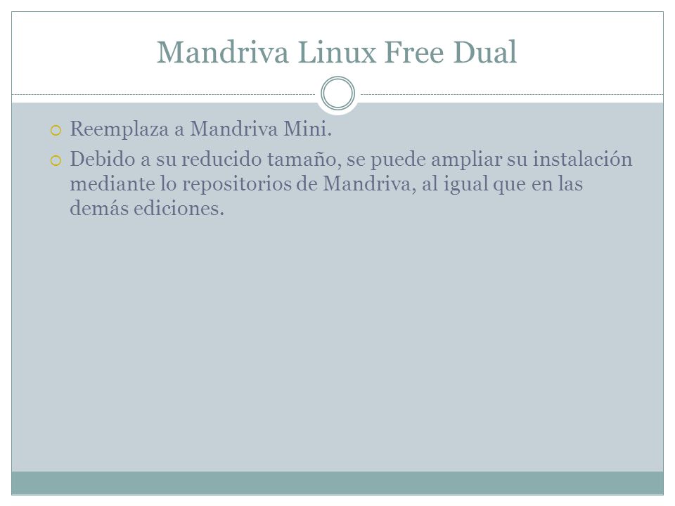 Mandriva Linux Free Dual  Reemplaza a Mandriva Mini.