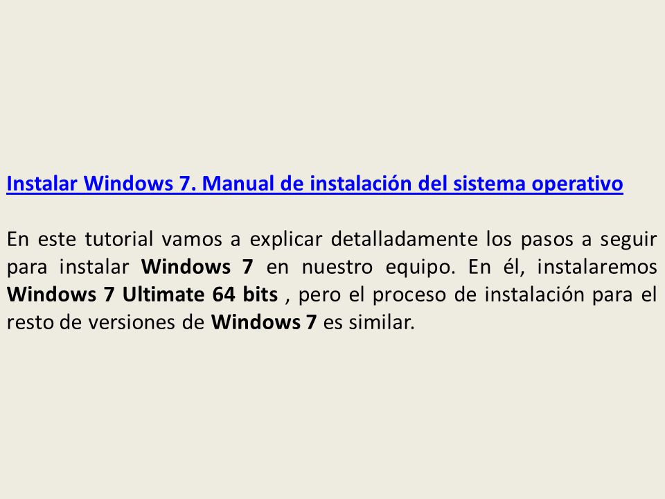 Instalar Windows 7.
