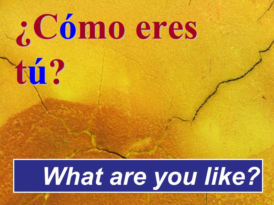 ¿Cómo eres tú What are you like
