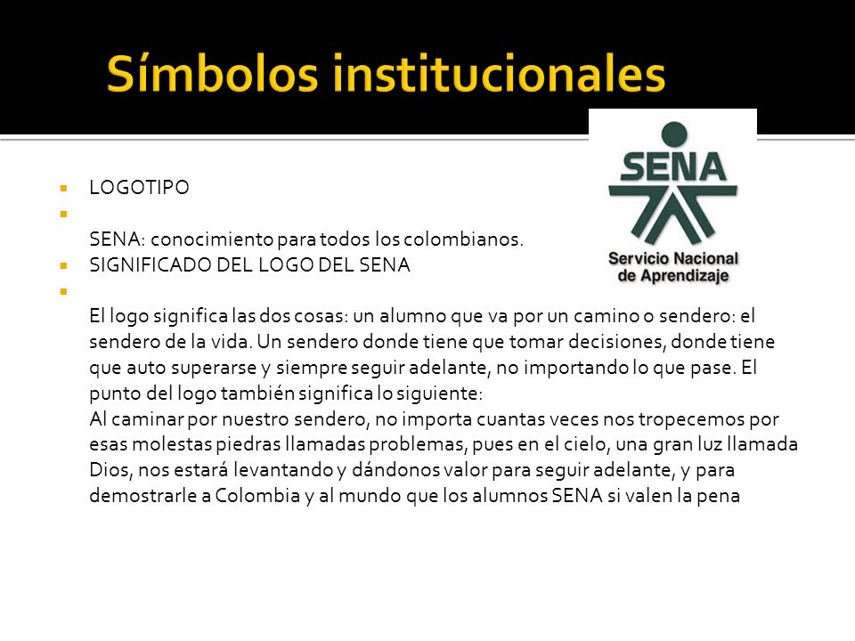 LOGOTIPO  SENA: conocimiento para todos los colombianos.