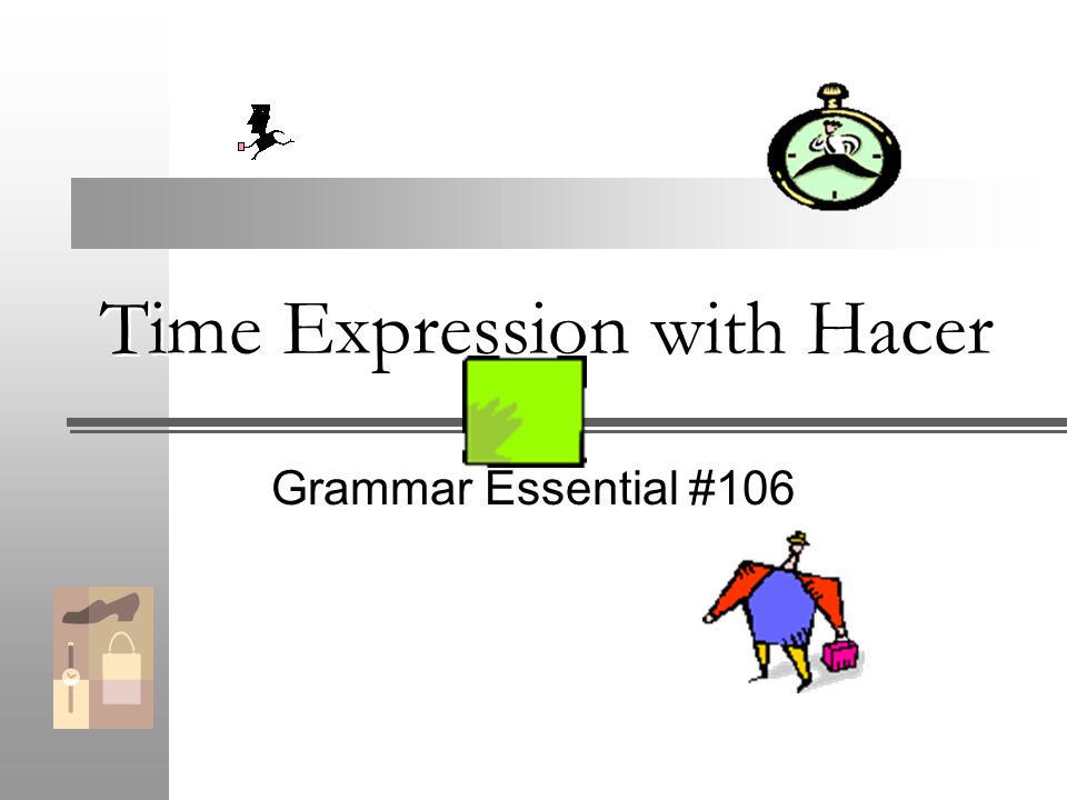 Time Expression with Hacer Grammar Essential #106