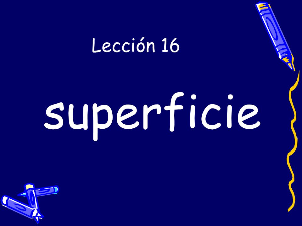 Lección 16 superficie