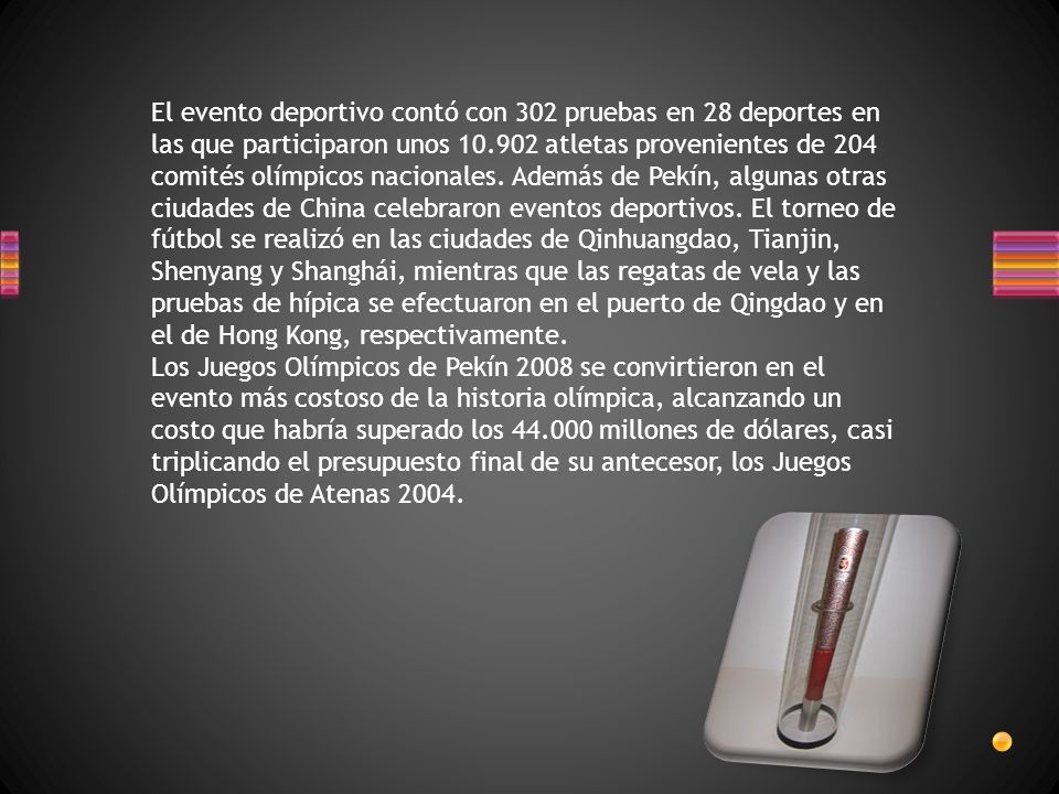 Juegos Olímpicos de Pekín Los Juegos Olímpicos de Pekín 2008 (oficialmente denominados Juegos de la XXIX Olimpiada) se realizaron en Pekín, capital de la República Popular China, entre el 8 y el 24 de agosto de 2008, aunque el torneo de fútbol comenzó dos días antes, el 6 de agosto.