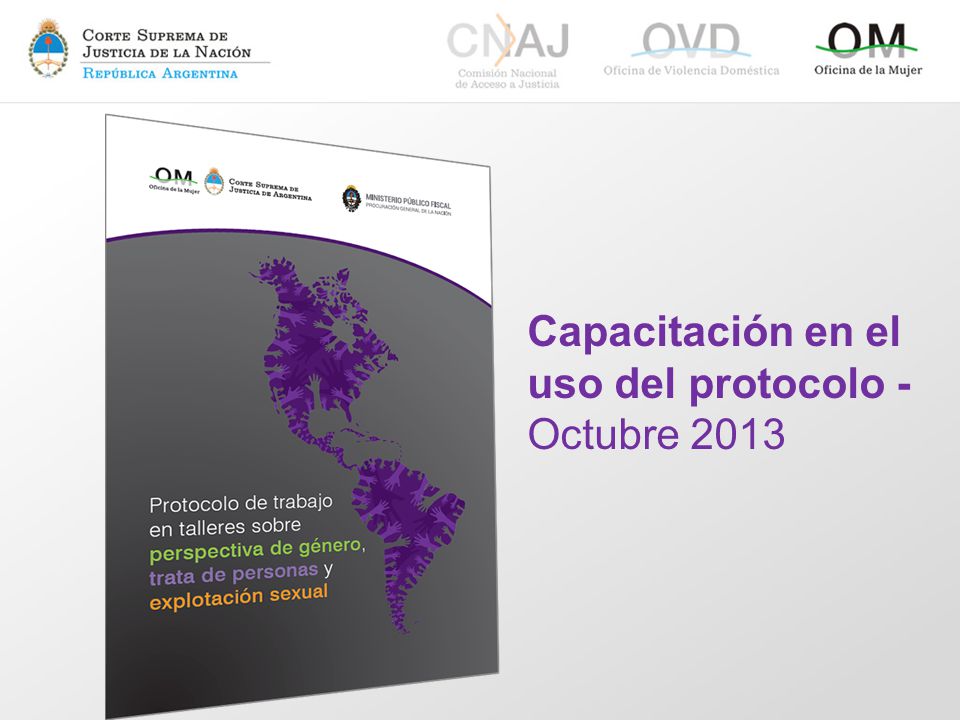 Capacitación en el uso del protocolo - Octubre 2013
