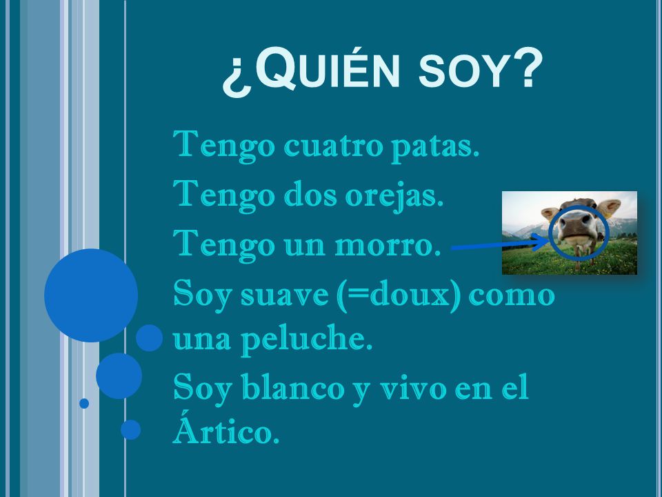 L Os Animales Q Uién Soy Tengo Cuatro Patas Vivo En El - 