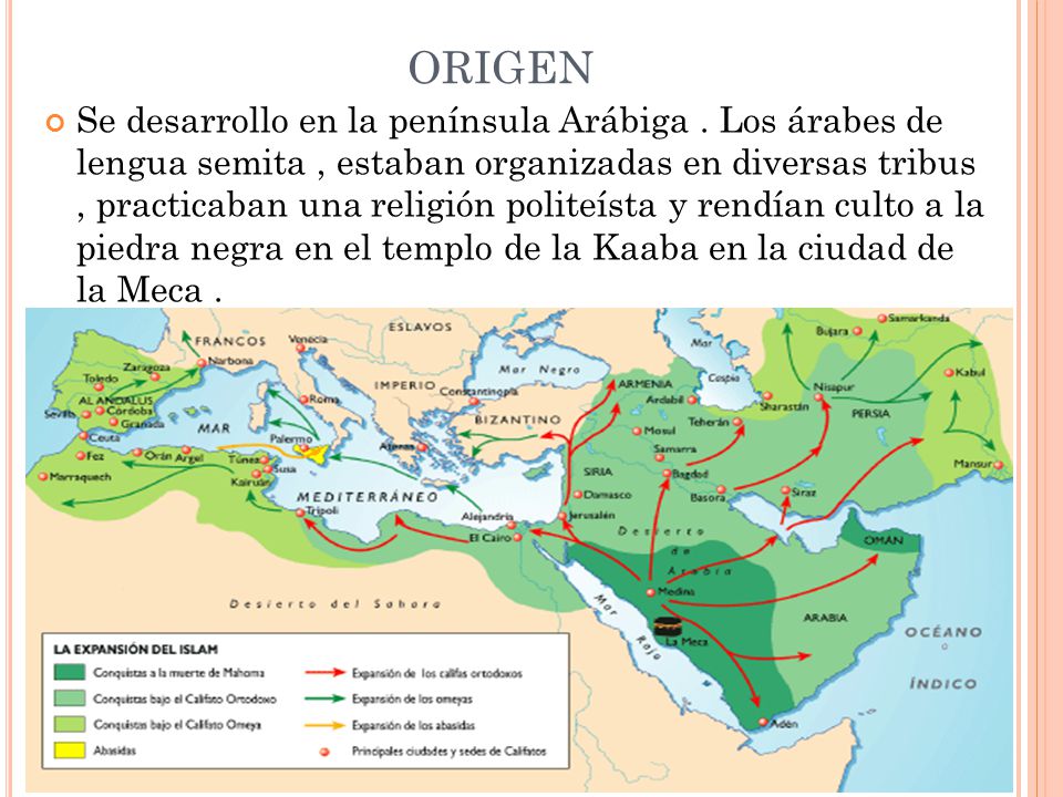 Resultado de imagen de mapa del origen del islam