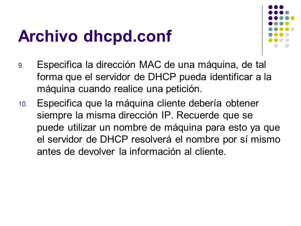 Archivo dhcpd.conf 9.