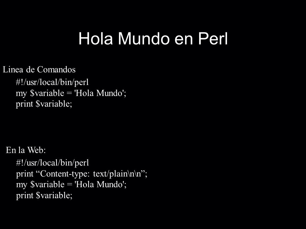 PERL Guillermo Paredes Cornejo Sociedad Peruana de Computacion - ppt  descargar