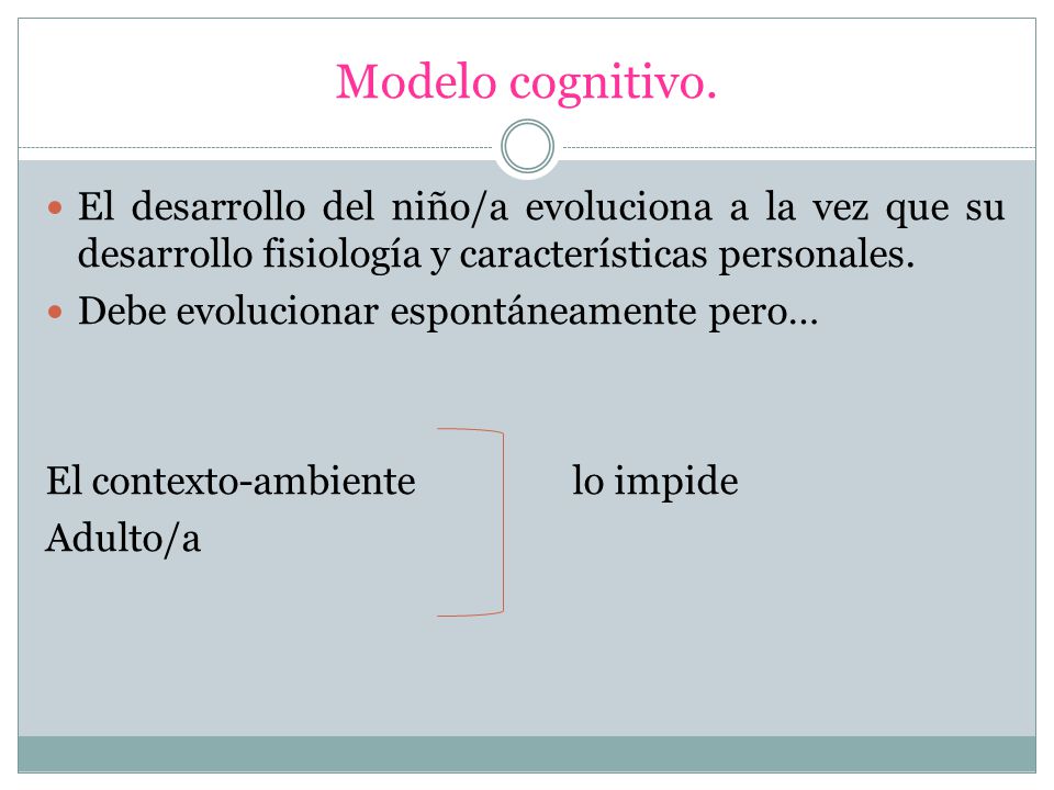MODELO COGNITIVO María Montessori ( ). Modelo cognitivo. El desarrollo del  niño/a evoluciona a la vez que su desarrollo fisiología y características.  - ppt descargar