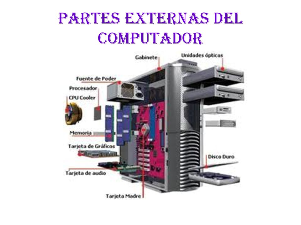 Partes externas del computador
