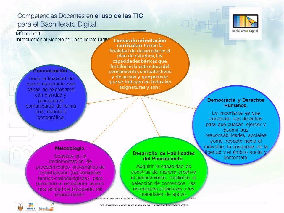 MÓDULO 1 Introducción al Modelo de Bachillerato Digital Esta obra es exclusivamente de uso académico para los estudiantes del diplomado Competencias Docentes en el uso de las TIC para el Bachillerato Digital.