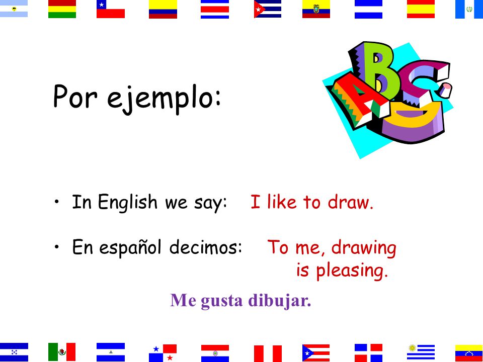 El Verbo GUSTAR En español gustar significa to be pleasing In English, the equivalent is to like
