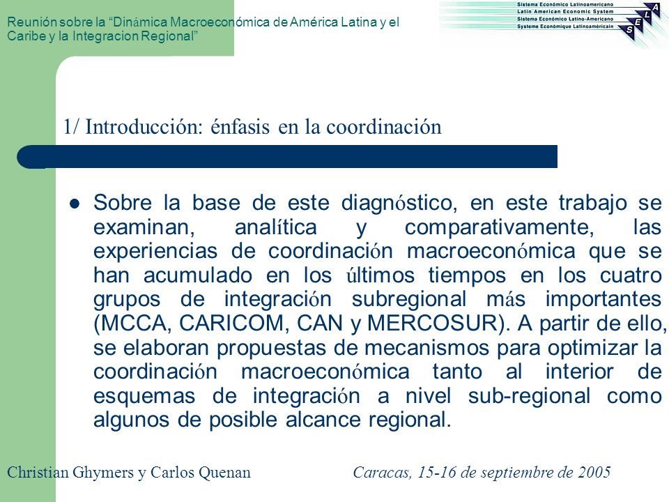 Reunión Sobre La “Din á Mica Macroeconómica De América Latina Y El ...