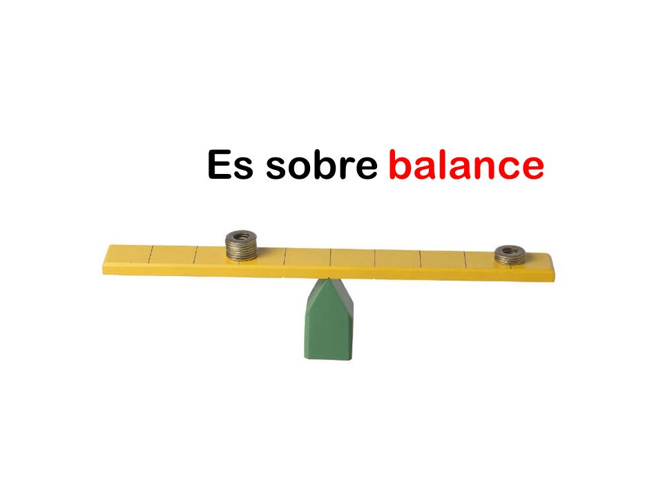 Es sobre balance