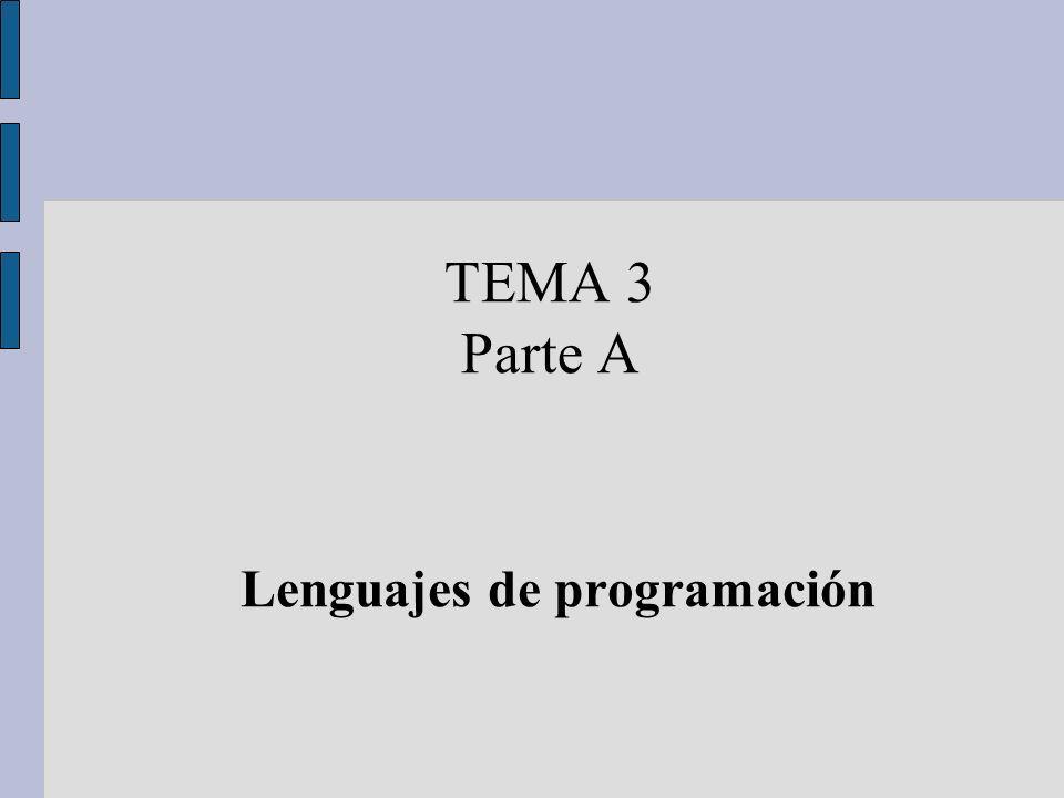 TEMA 3 Parte A Lenguajes de programación