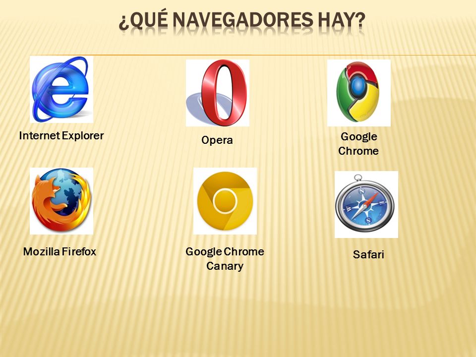 Hoy en día hay muchos navegadores para los distintos sistemas operativos (Windows, Linux, Mac).