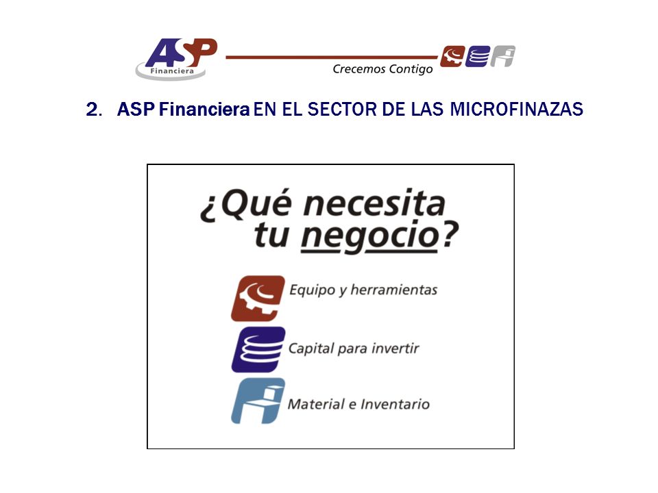 2. ASP Financiera EN EL SECTOR DE LAS MICROFINAZAS