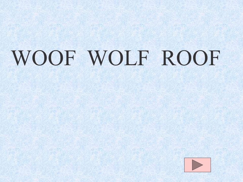 WOOF WOLF ROOF