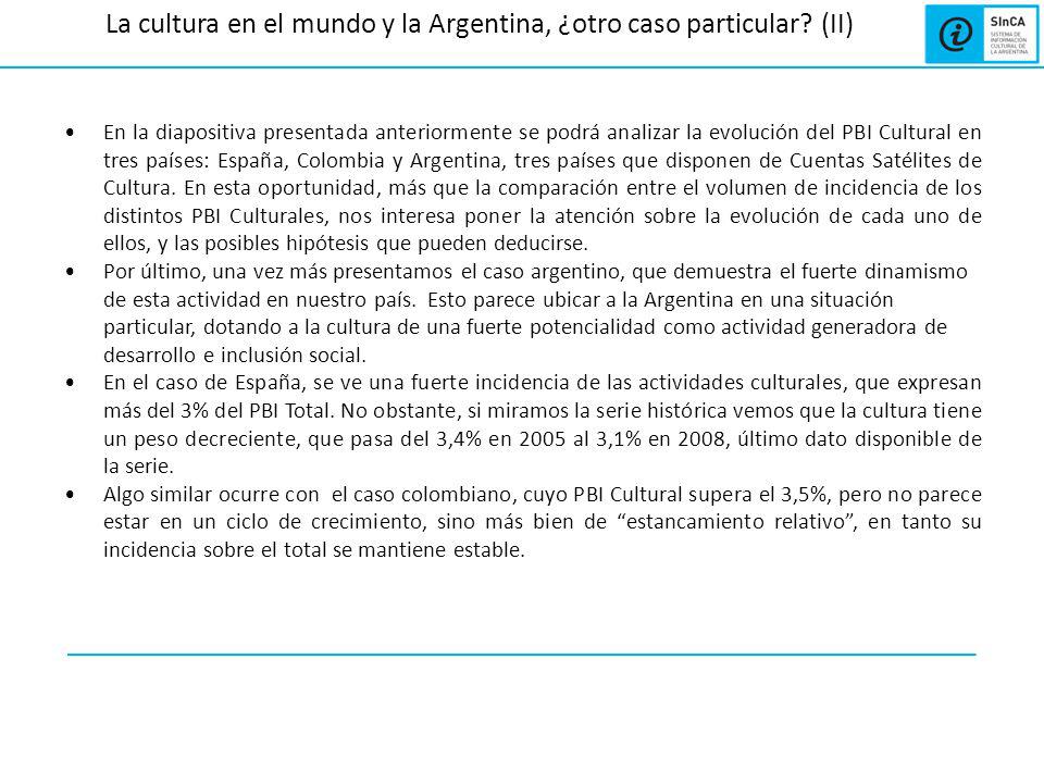 La cultura en el mundo y la Argentina, ¿otro caso particular.