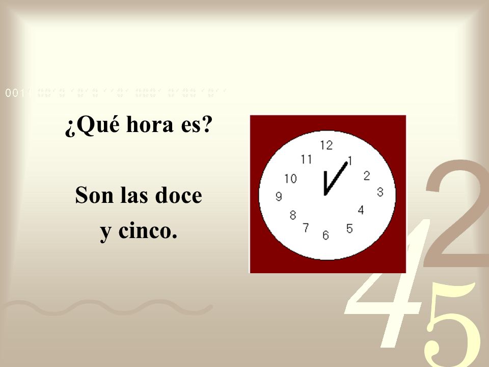 When expressing minutes after the hour the following pattern is used: hour + y + minutes