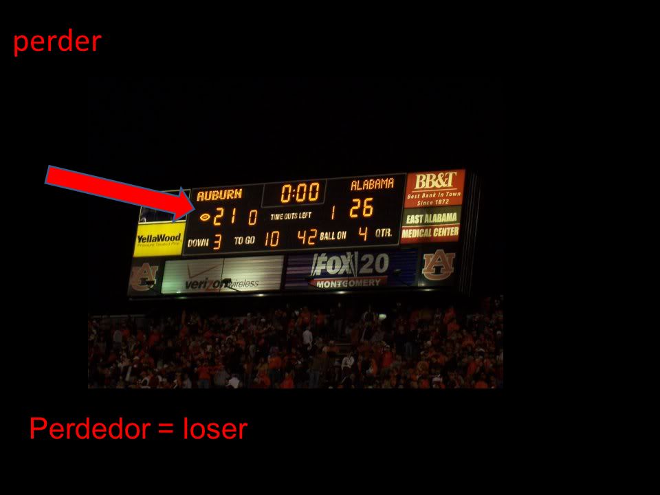 perder Perdedor = loser