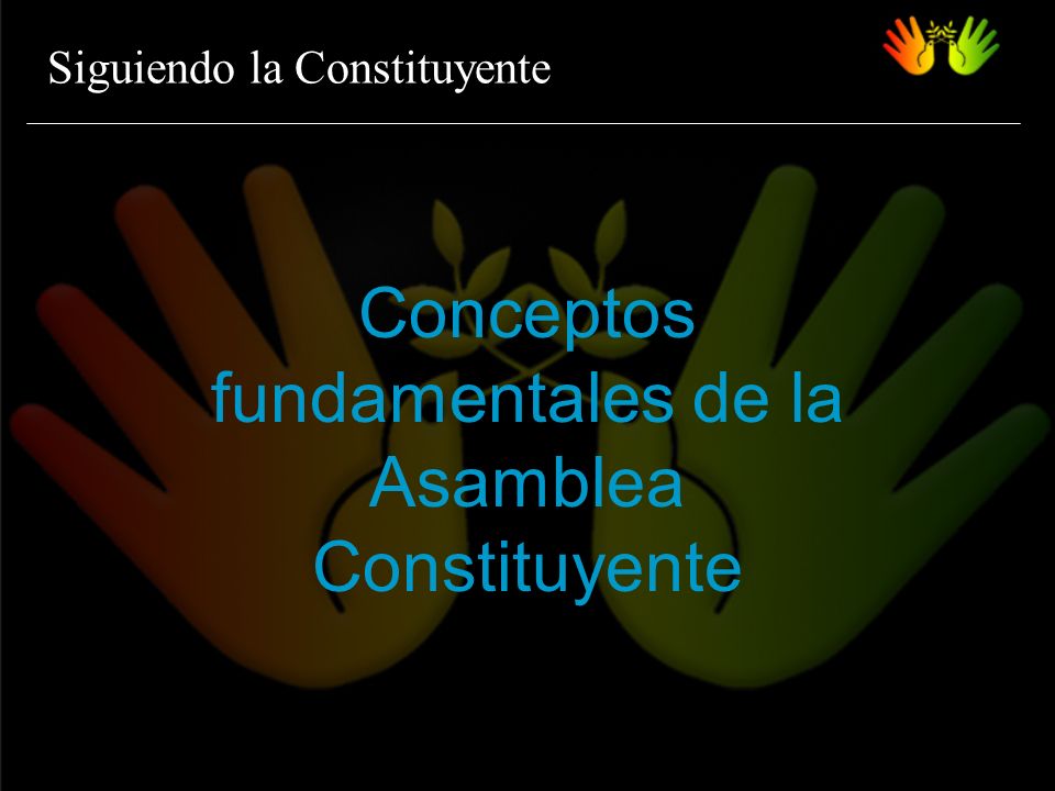 Siguiendo la Constituyente Conceptos fundamentales de la Asamblea Constituyente