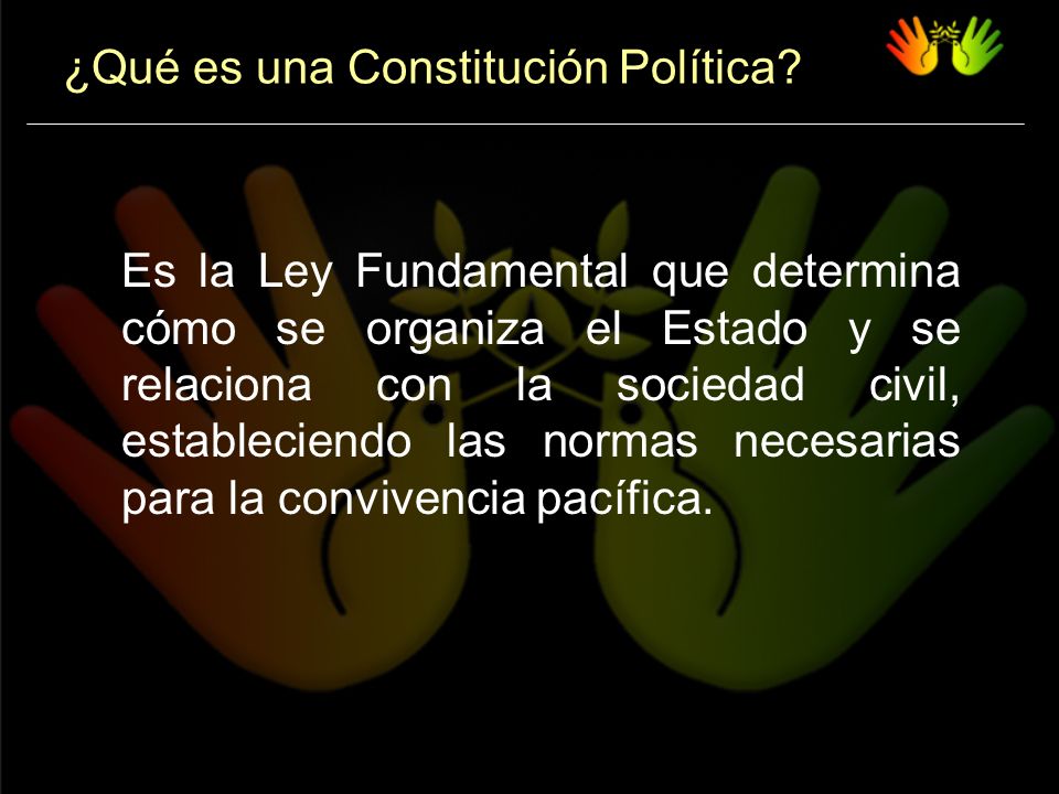 ¿Qué es una Constitución Política.