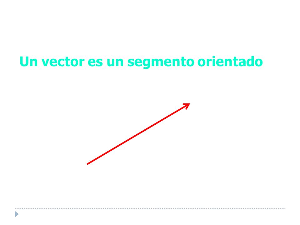 Un vector es un segmento orientado