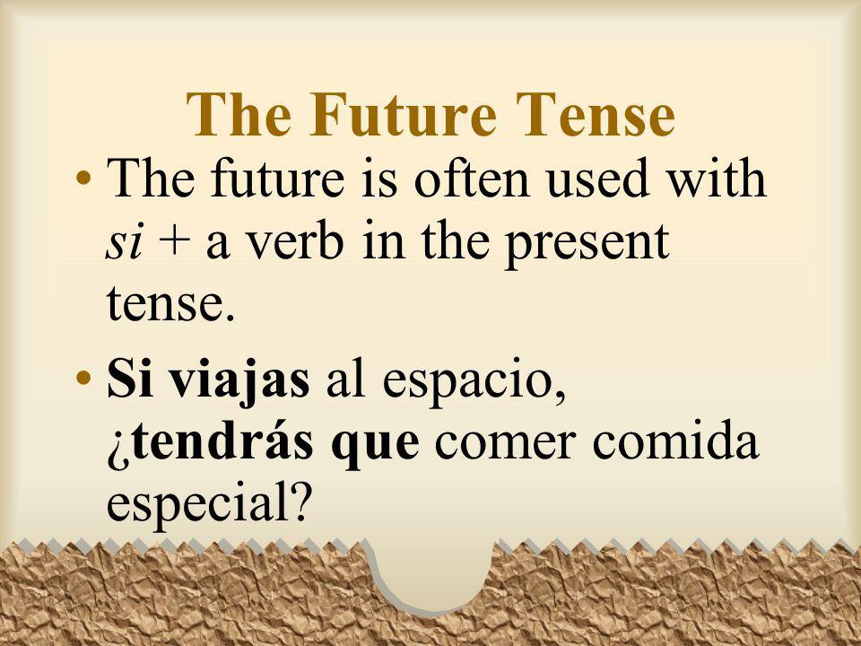 The Future Tense Habrá muchas oportunidades para usar el español en mi carrera.