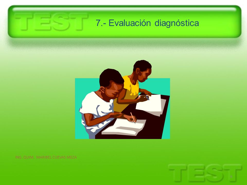 7.- Evaluación diagnóstica 8
