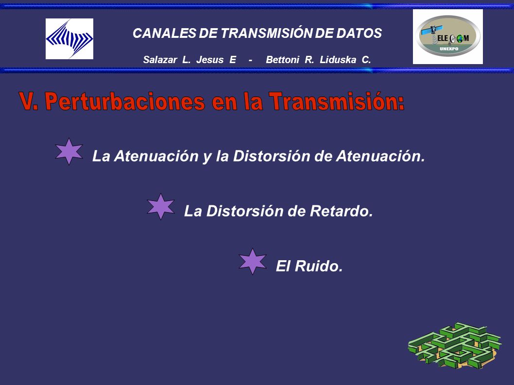 CANALES DE TRANSMISIÓN DE DATOS Salazar L. Jesus E - Bettoni R.