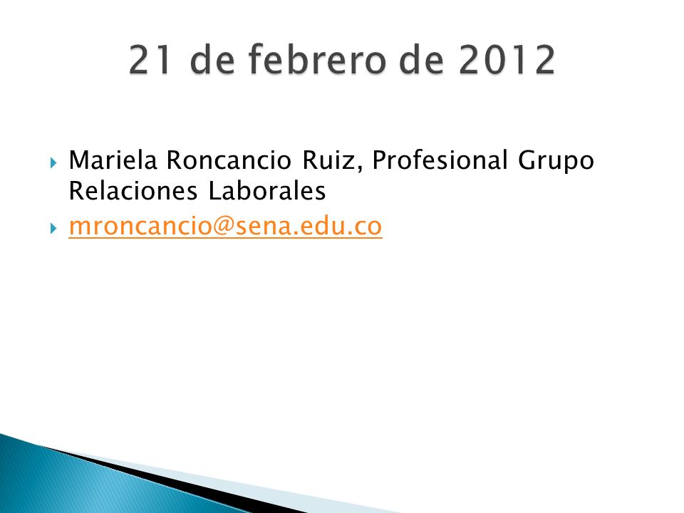 Mariela Roncancio Ruiz, Profesional Grupo Relaciones Laborales